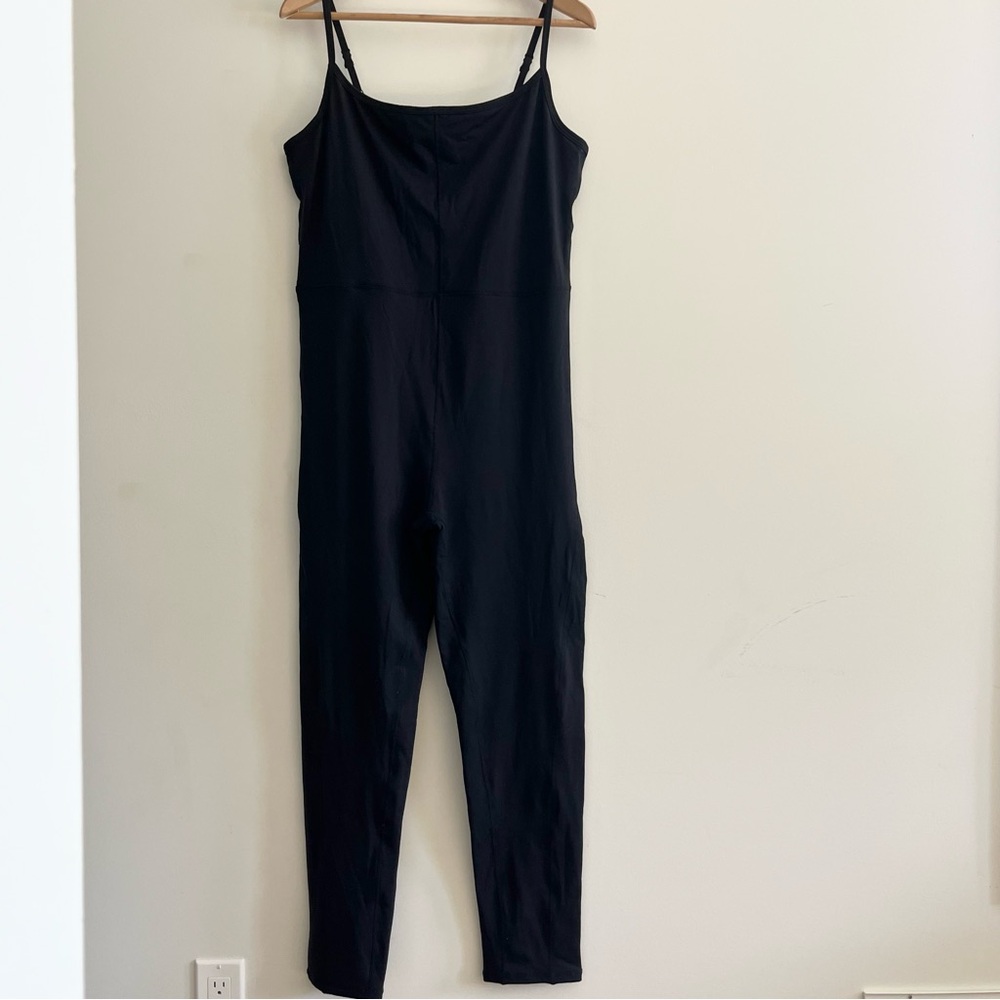 NWT Francesca’s Mi Ami Unitard Jumpsuit One Piece Yoga Athletic Stretchy Blk XL